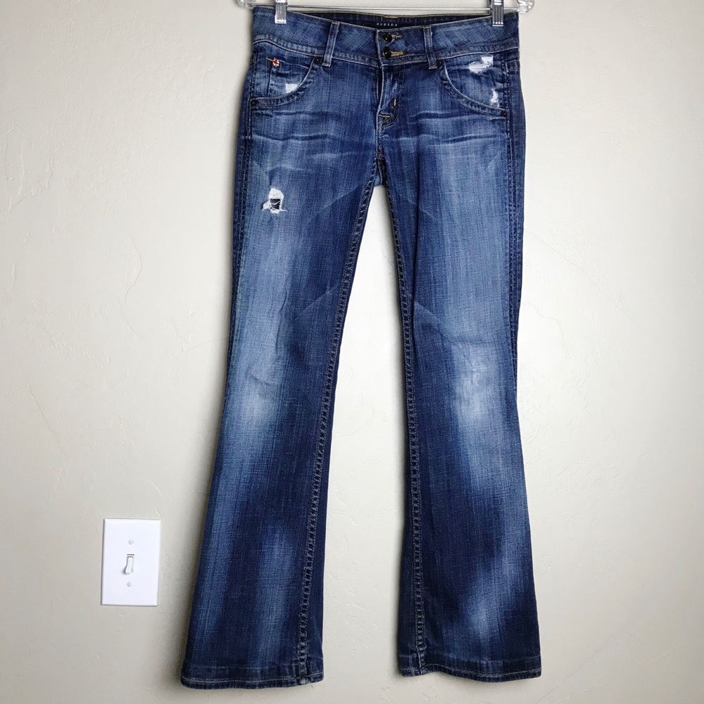 Hudson Distressed Bootcut Jean size 26